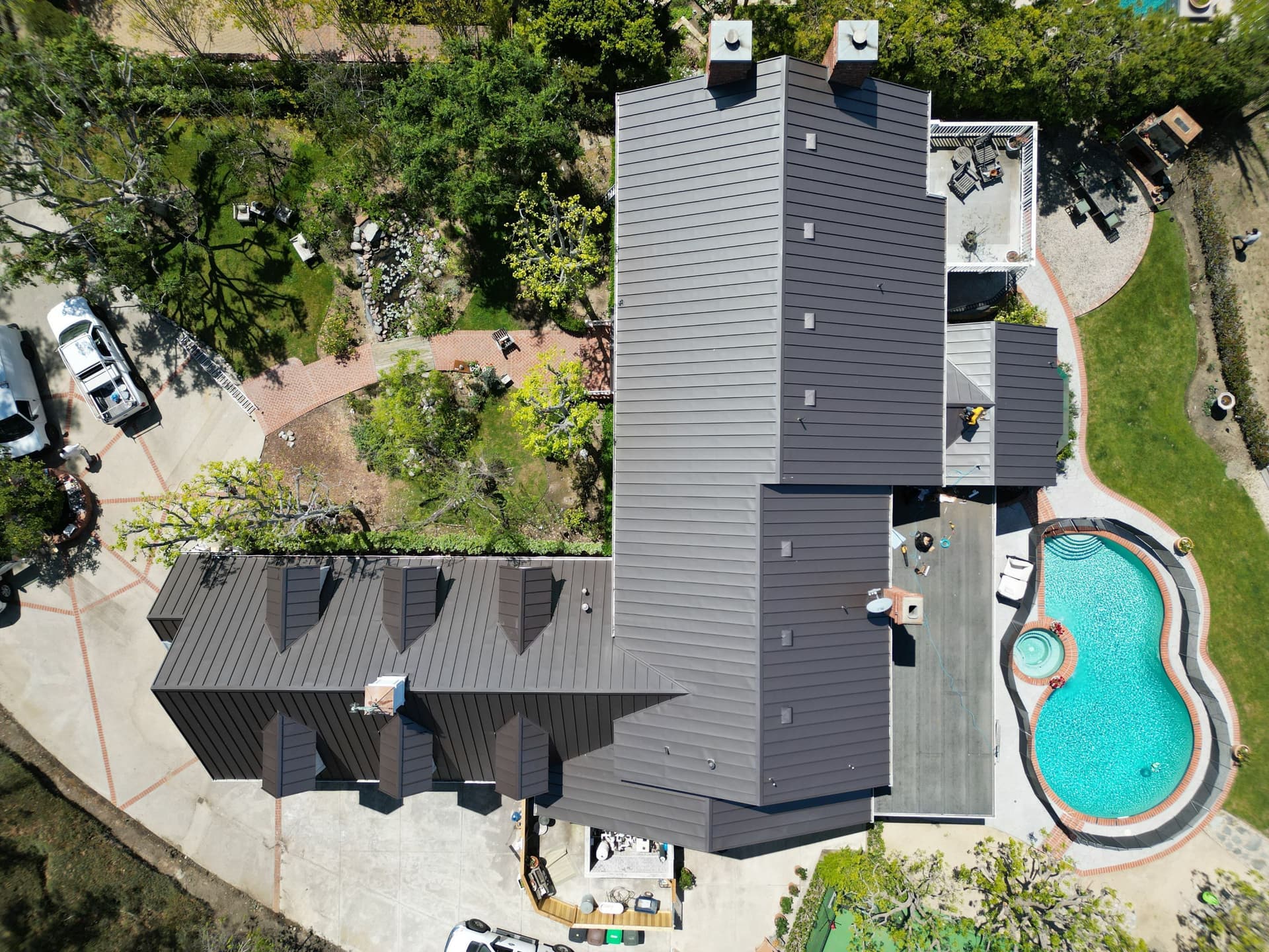 Gallery photos for Standing-Seam Metal Roof (Antique color) installation in San Juan Capistrano: Image #18
