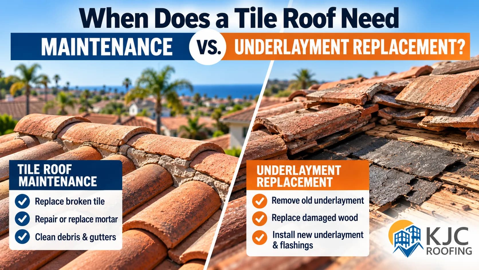 When Does a Tile Roof Need Maintenance vs. Underlayment Replacement? image