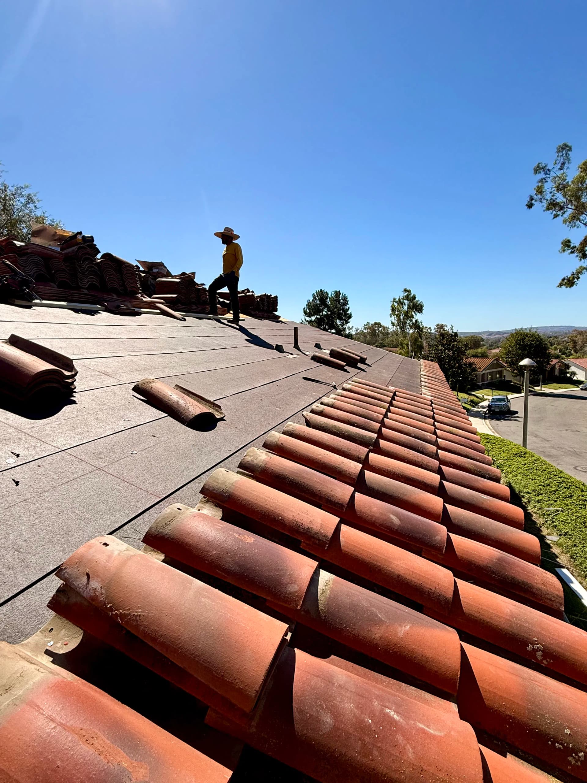 Gallery photos for 30-Year-Old Clay Tile Roof Gets New Underlayment in Mission Viejo: Image #2